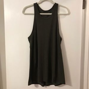 Lululemon Goal Up Tank - Dark Olive/White - Size 6